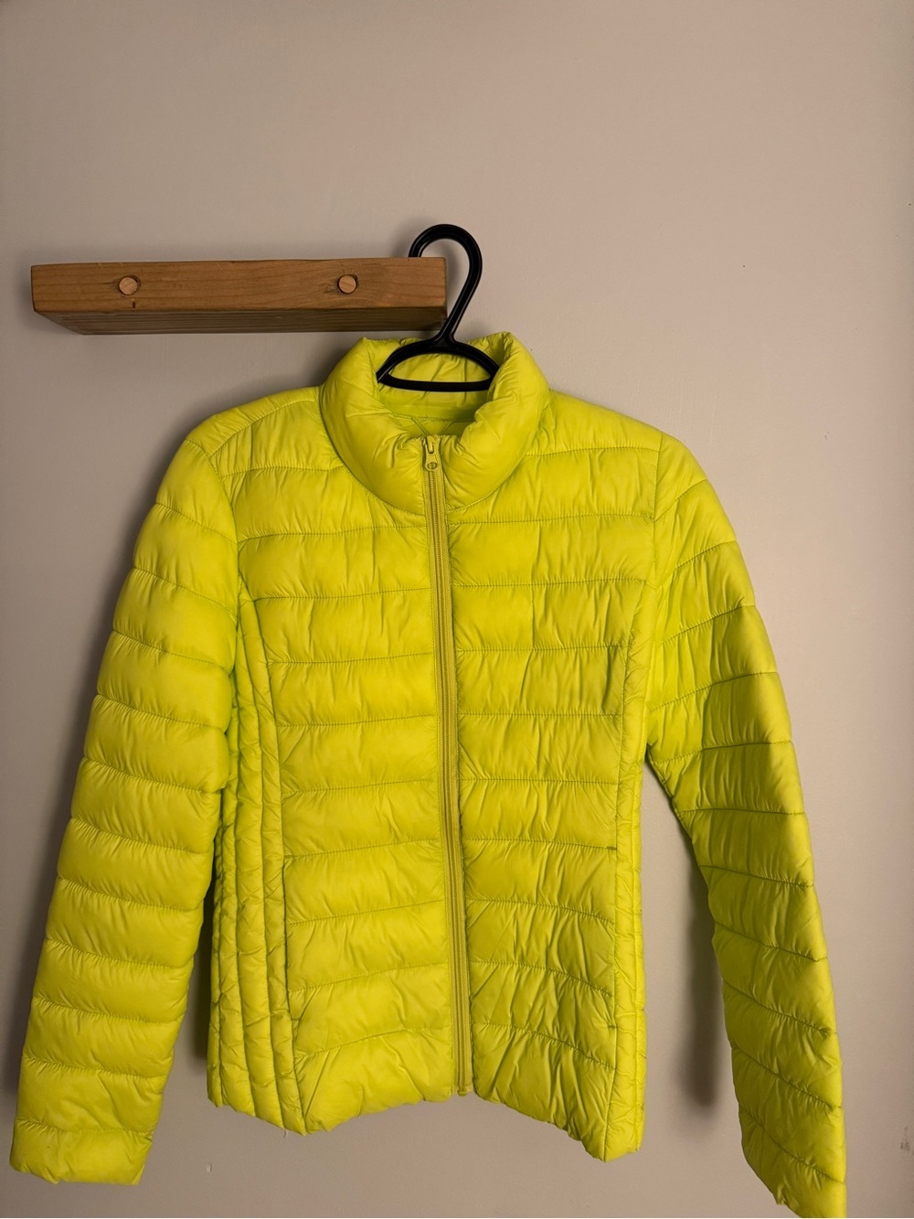 Love Tree Neon Yellow Quilted Packable Puffer Jacket